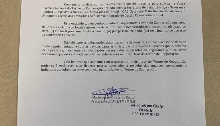 Após questionamento da ACS, Sejusp garante que acesso de advogados ao Sigo será ‘restrito’