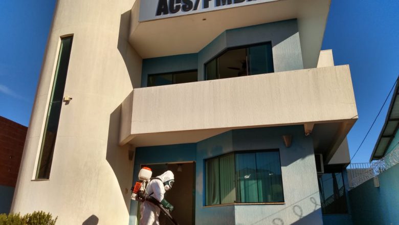 ACS realiza esterilização do Hotel de Trânsito e da sede administrativa