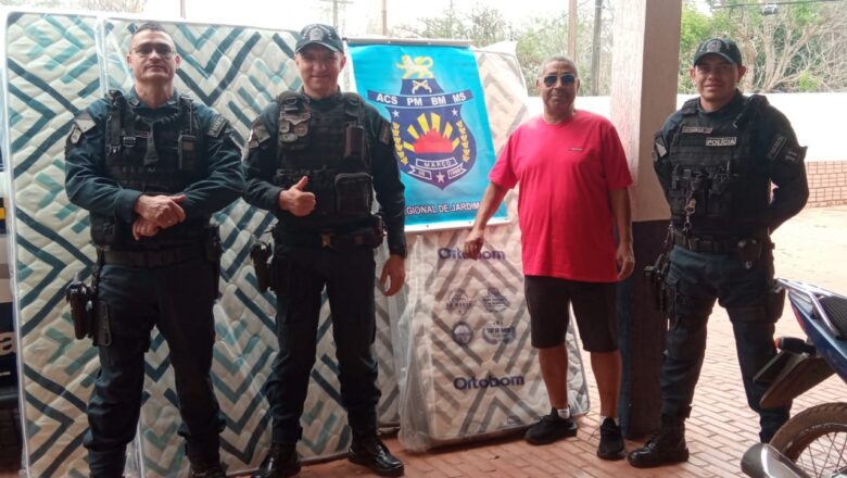 Regional de Jardim entrega colchões ao quartel da Polícia Militar de Bela Vista