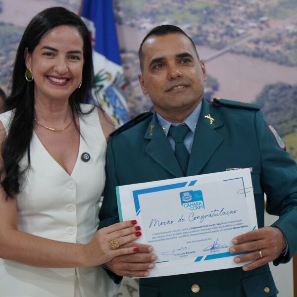 Diretor Regional de Coxim recebe Moção de Congratulação na Câmara de Vereadores