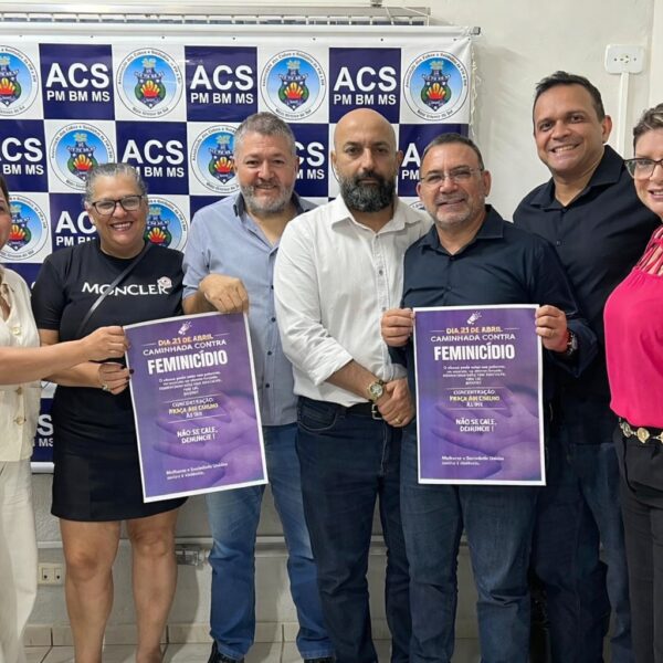 Veteranas da PM puxam mobilização contra o feminicídio e ACS reforça apoio à causa em Campo Grande