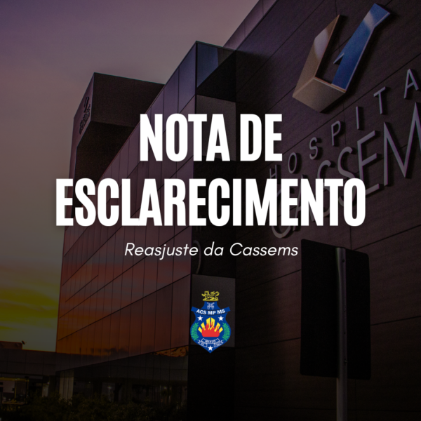 NOTA DE ESCLARECIMENTO – Reasjuste da Cassems