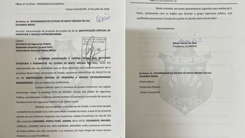 ACS apresenta proposta de gratificação para militares que atuam na fronteira e em serviço extraordinário