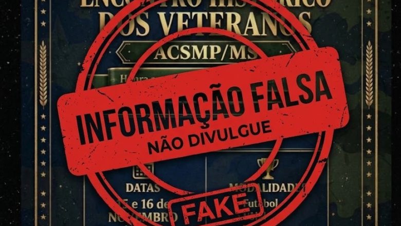 ACS alerta para divulgação de evento falso envolvendo veteranos da Polícia Militar de MS